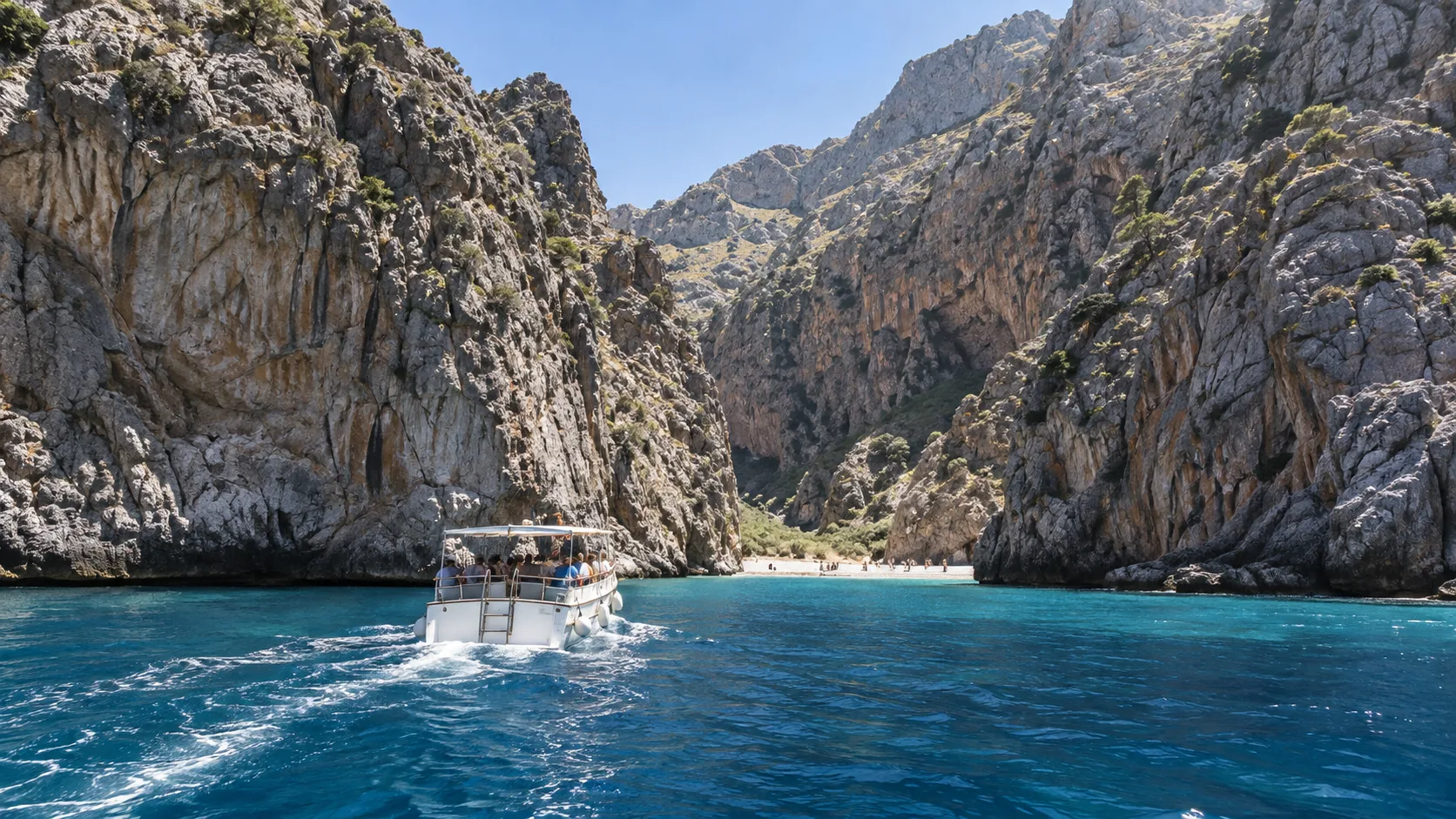 Carretera de Sa Calobra entre las montañas de Mallorca