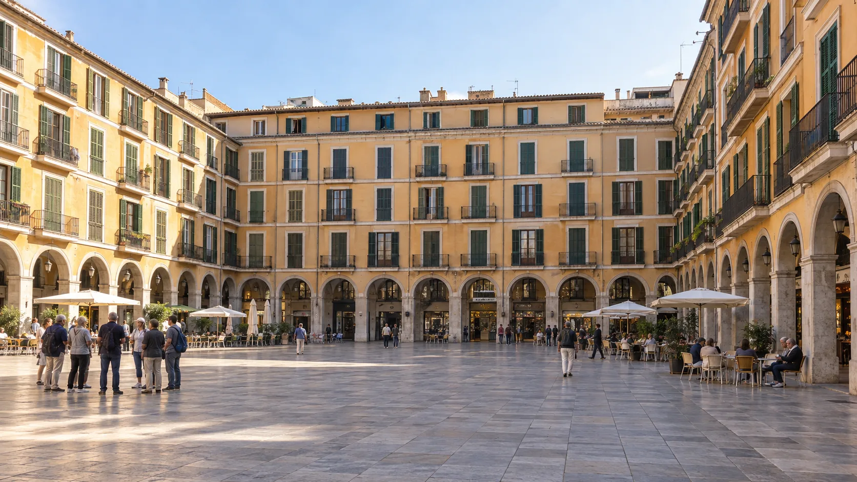 Paseo a pie por la Plaza Mayor de Palma